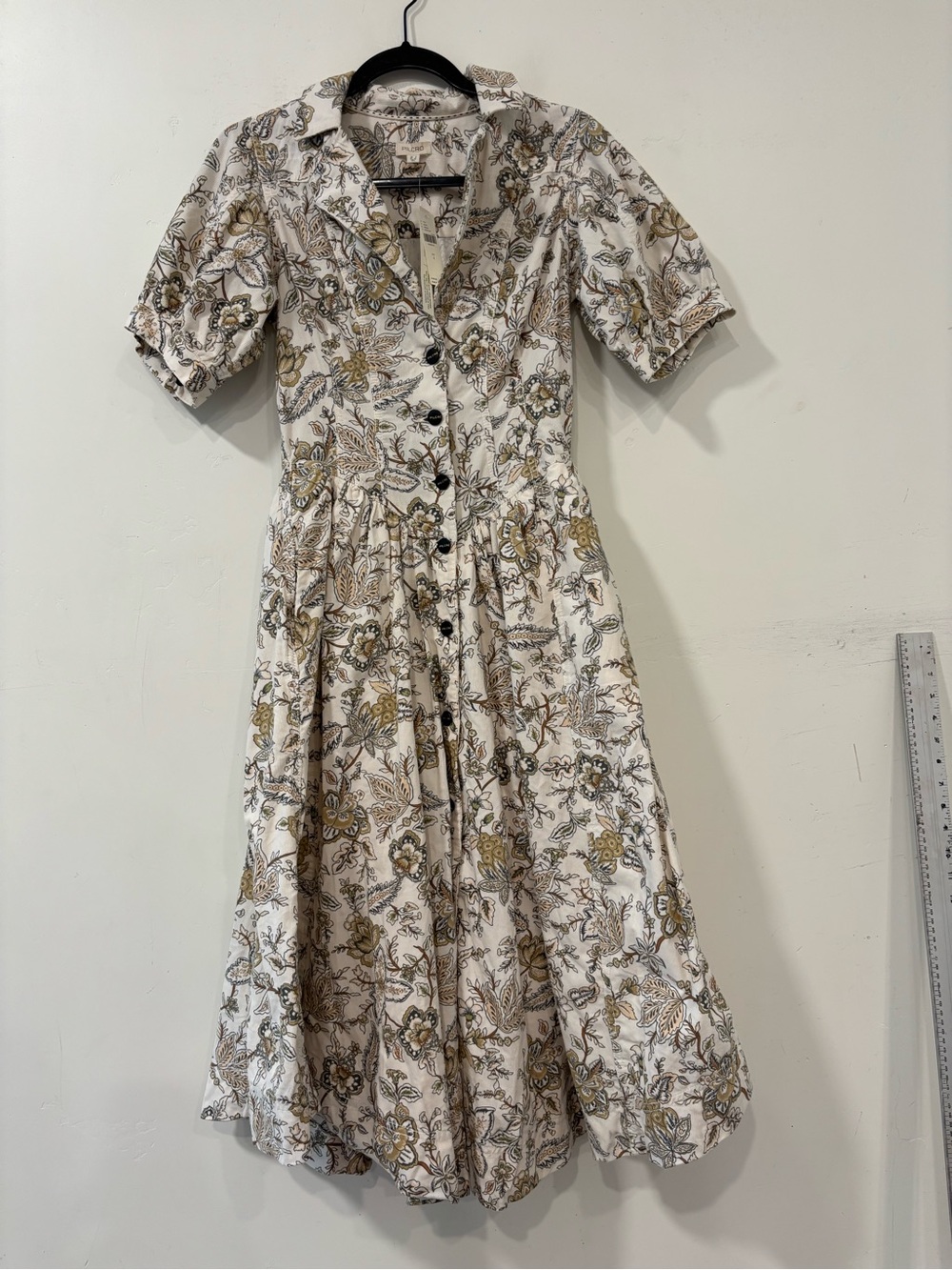 New Anthropologie Pilcro Short-Sleeve Floral Cottage Core Midi Shirt Dress 4